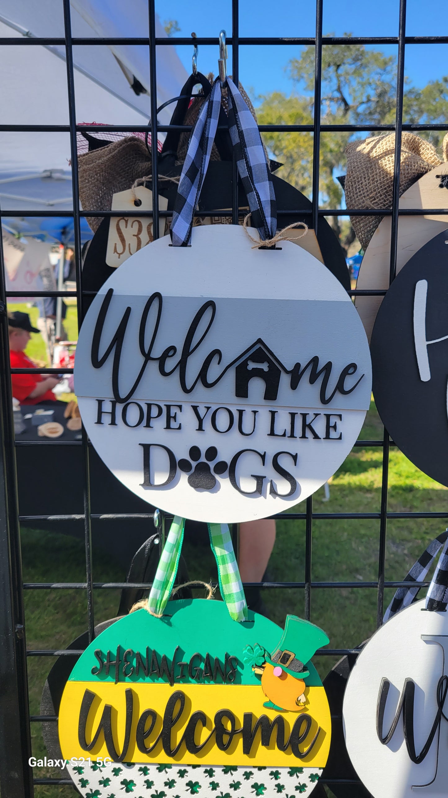 Door Hanger - Welcome Hope you Like Dogs!