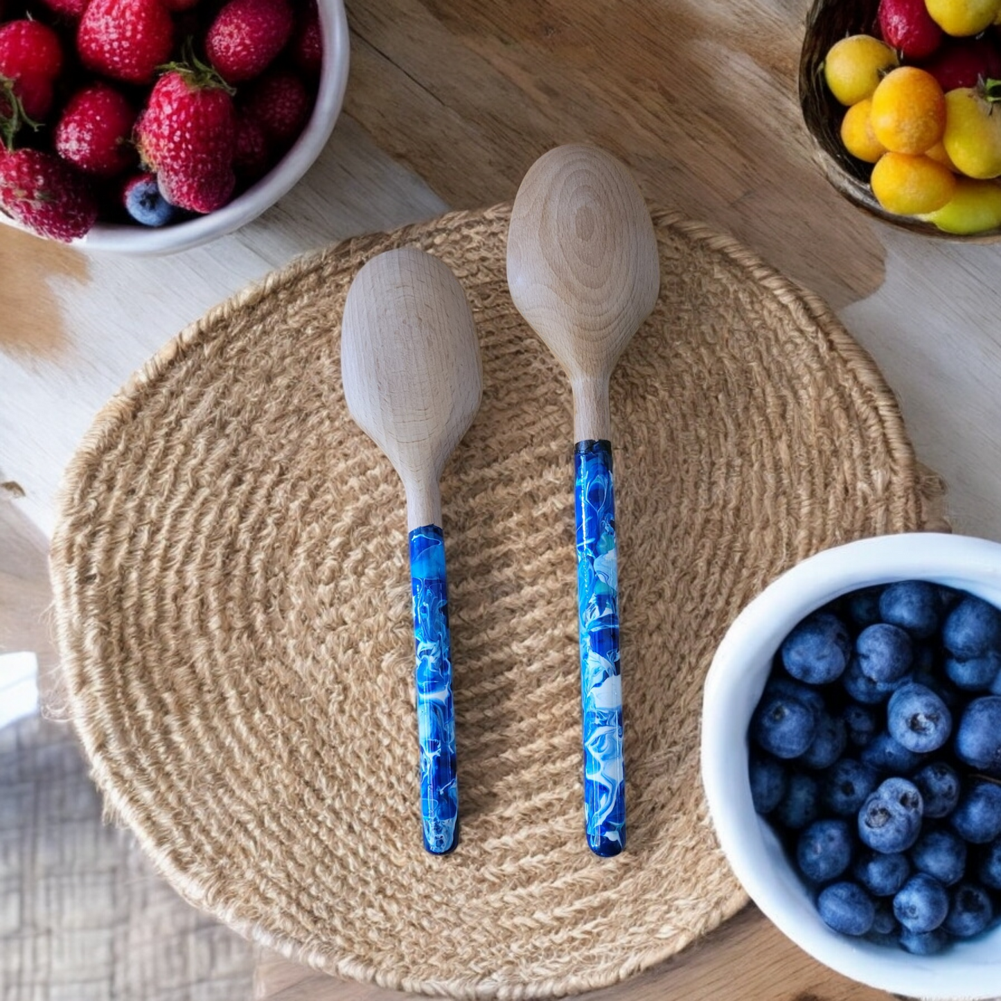 Fluid Art Utensils - Bamboo Spoons - Each piece is Unique