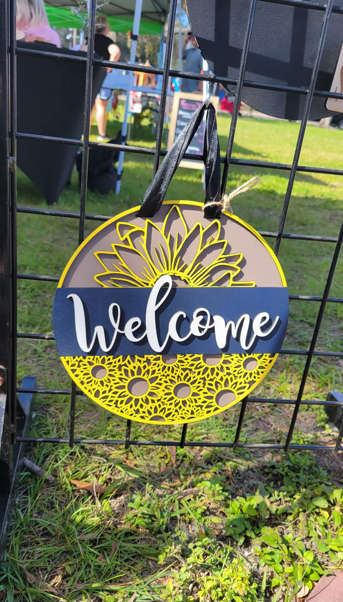 Door Hanger - Welcome! Sunflower