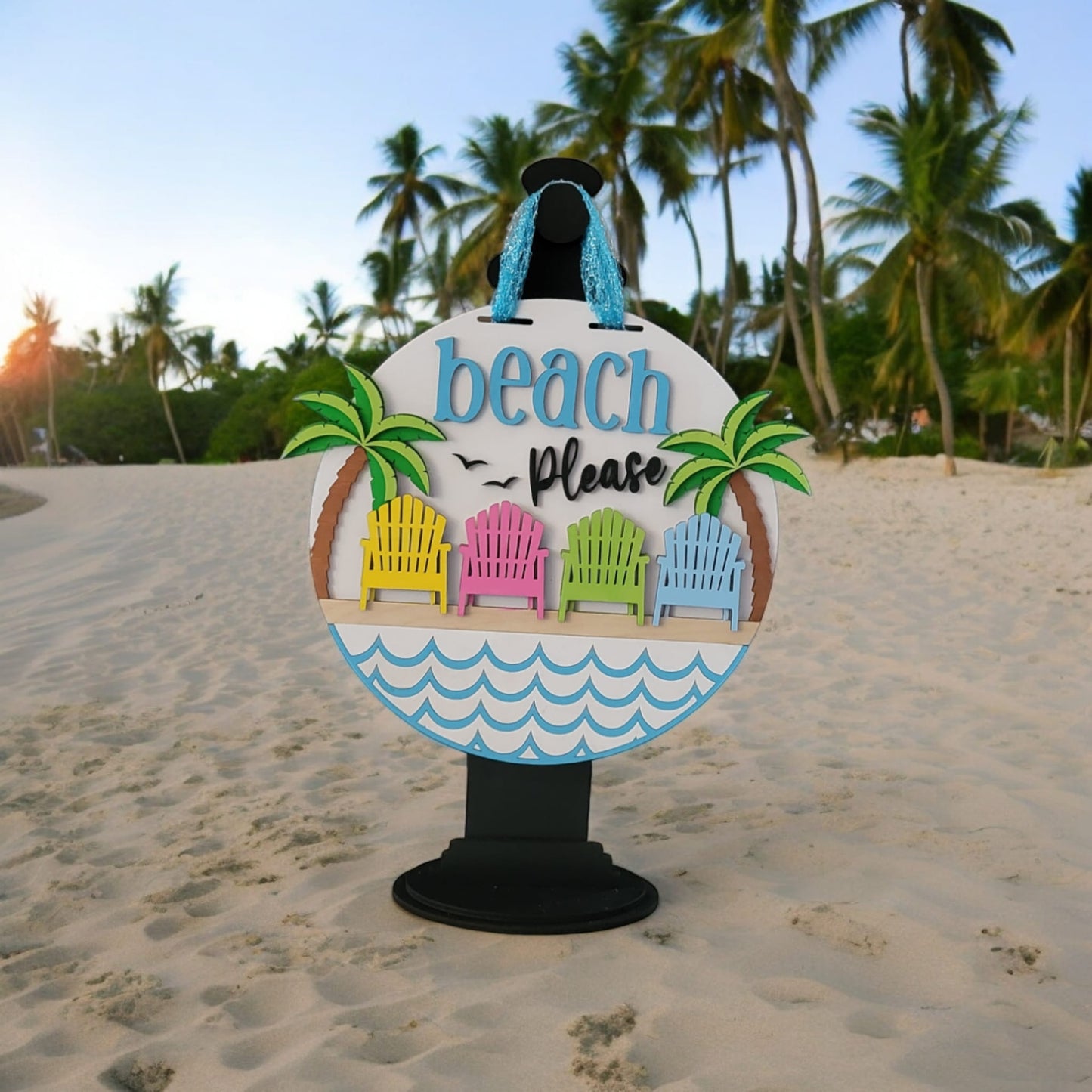 Door Hanger - 12in - Beach Please!