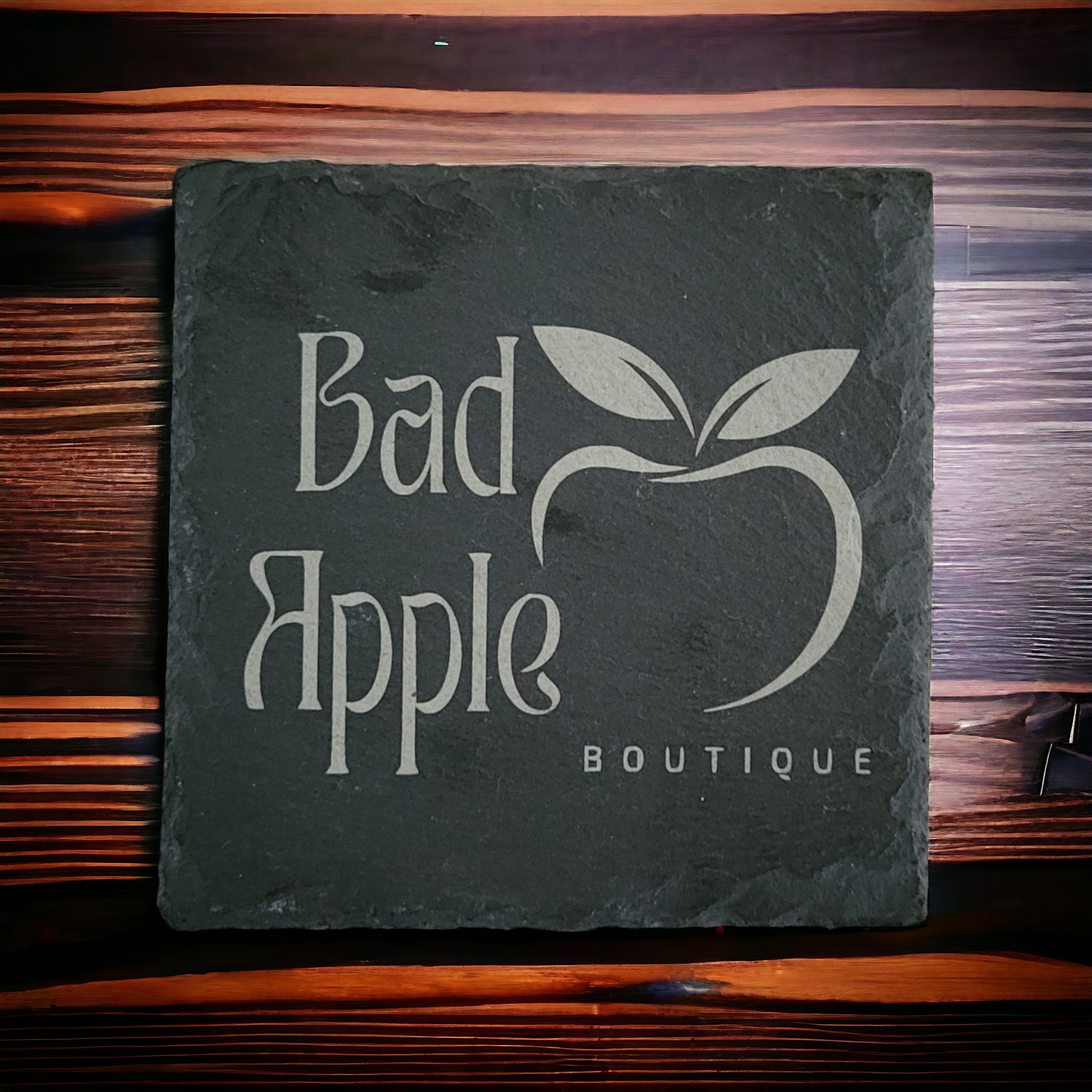 Custom - Laser Engraved Slate Coasters - Set of 4