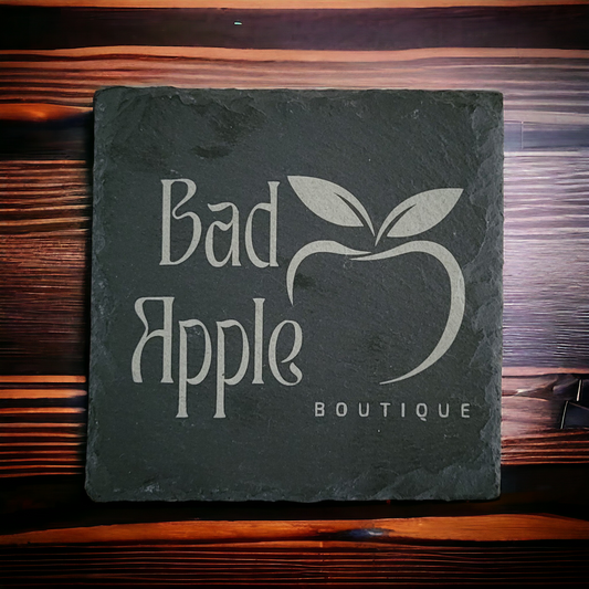 Custom - Laser Engraved Slate Coasters - Set of 4