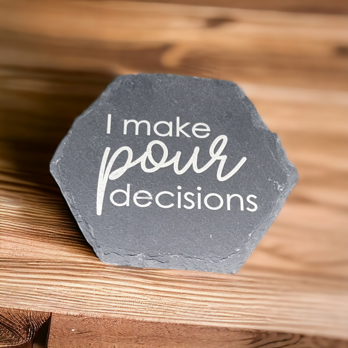 Laser Engraved Slate Coasters - Set of 4 - Liquid Therapy