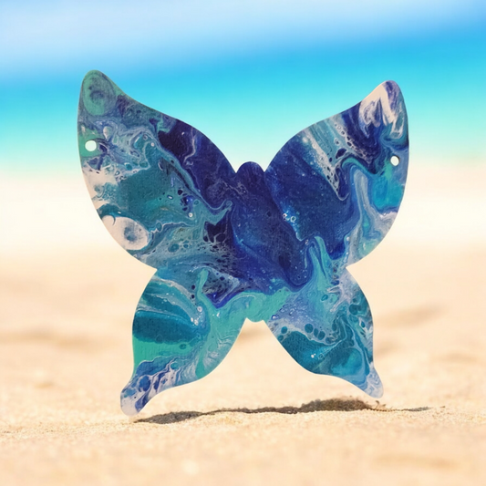 Fluid Art Ornaments - Butterfly 1 - Each piece is Unique