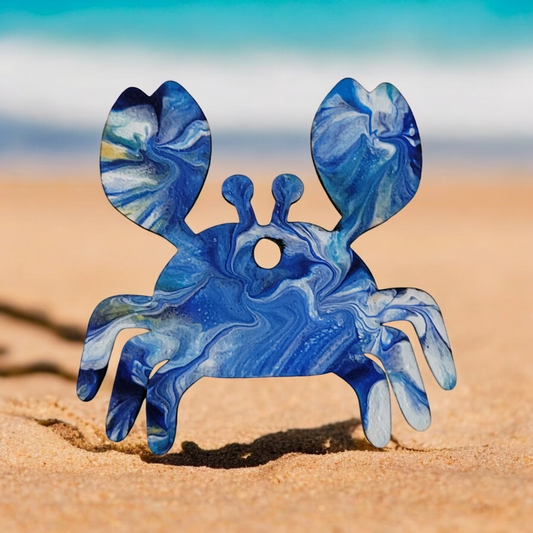 Fluid Art Ornaments - Crabby 1 - Each piece is Unique
