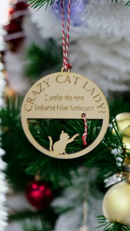 "Crazy Cat Lady" Ornament