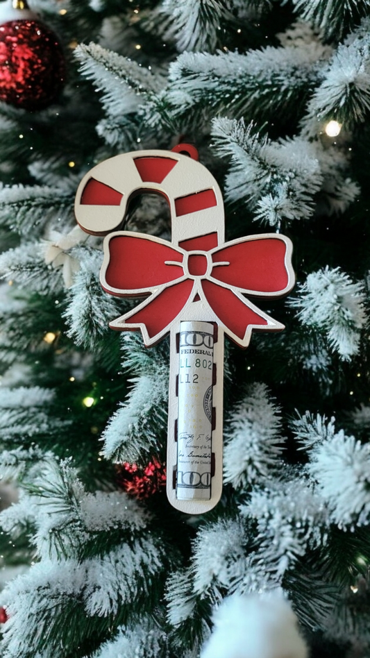 Candy Cane Money Holder Ornament