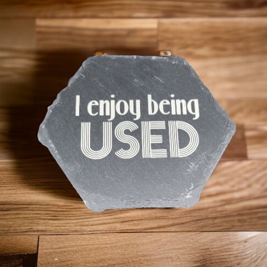 Laser Engraved Slate Coasters - Set of 4 - Liquid Therapy