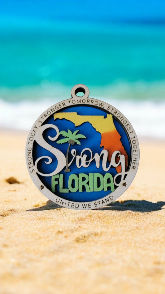 "A Florida Strong" Ornament (All profits go to Hurricane Helene and Milton Disaster Cleanup Efforts)