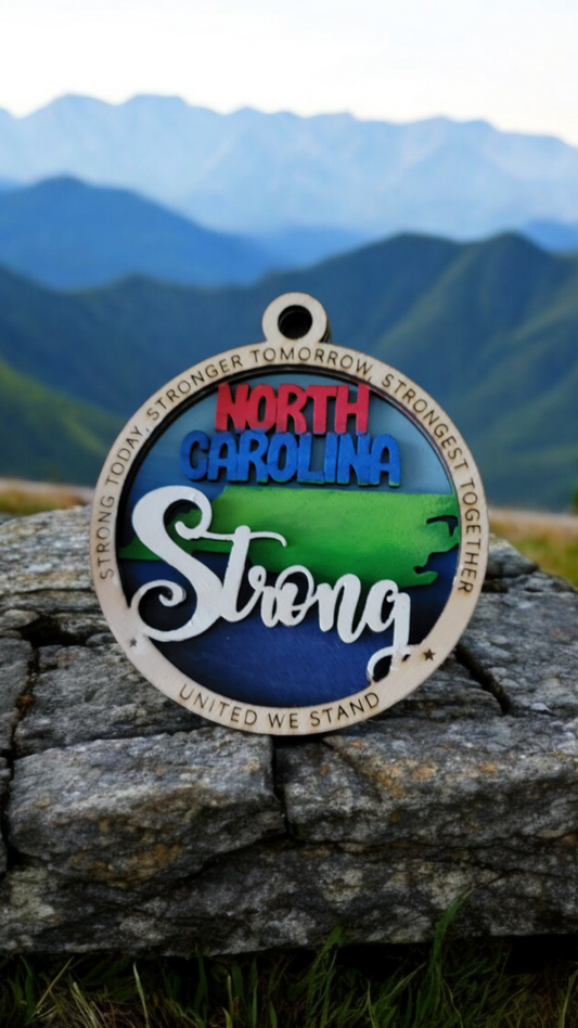 "North Carolina Strong" Ornament (All profits go to Hurricane Helene Disaster Recovery Efforts)