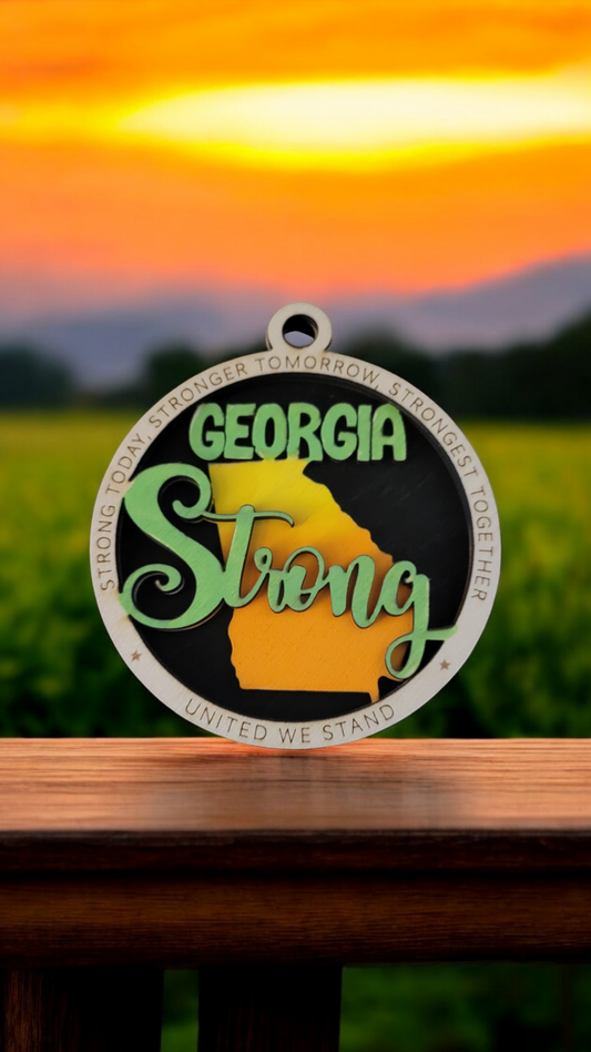 "Georgia Strong" Ornament (All profits go to Hurricane Helene Disaster Recovery Efforts)